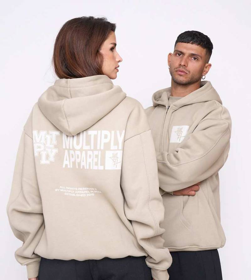 Multiply Apparel - Coach - Oversize-Kapuzenjacke in Seneca-Stein-Neutral von Multiply Apparel