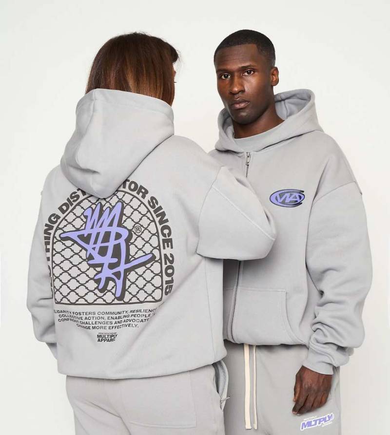 Multiply Apparel - Cohesion - Oversize-Kapuzenjacke in ultimativem Grau von Multiply Apparel