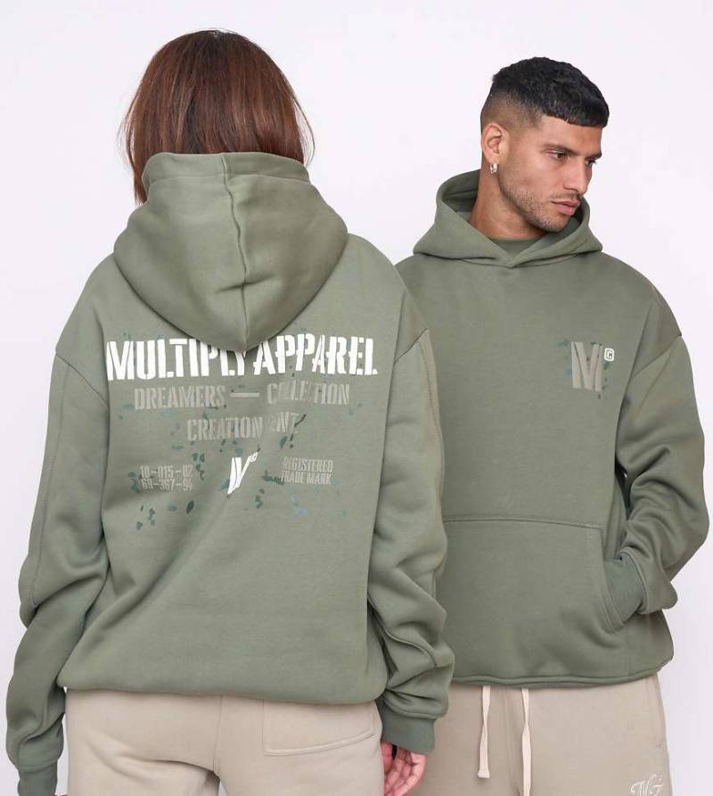 Multiply Apparel - Drill - Oversize-Kapuzenpullover in Kleeblattgrün von Multiply Apparel