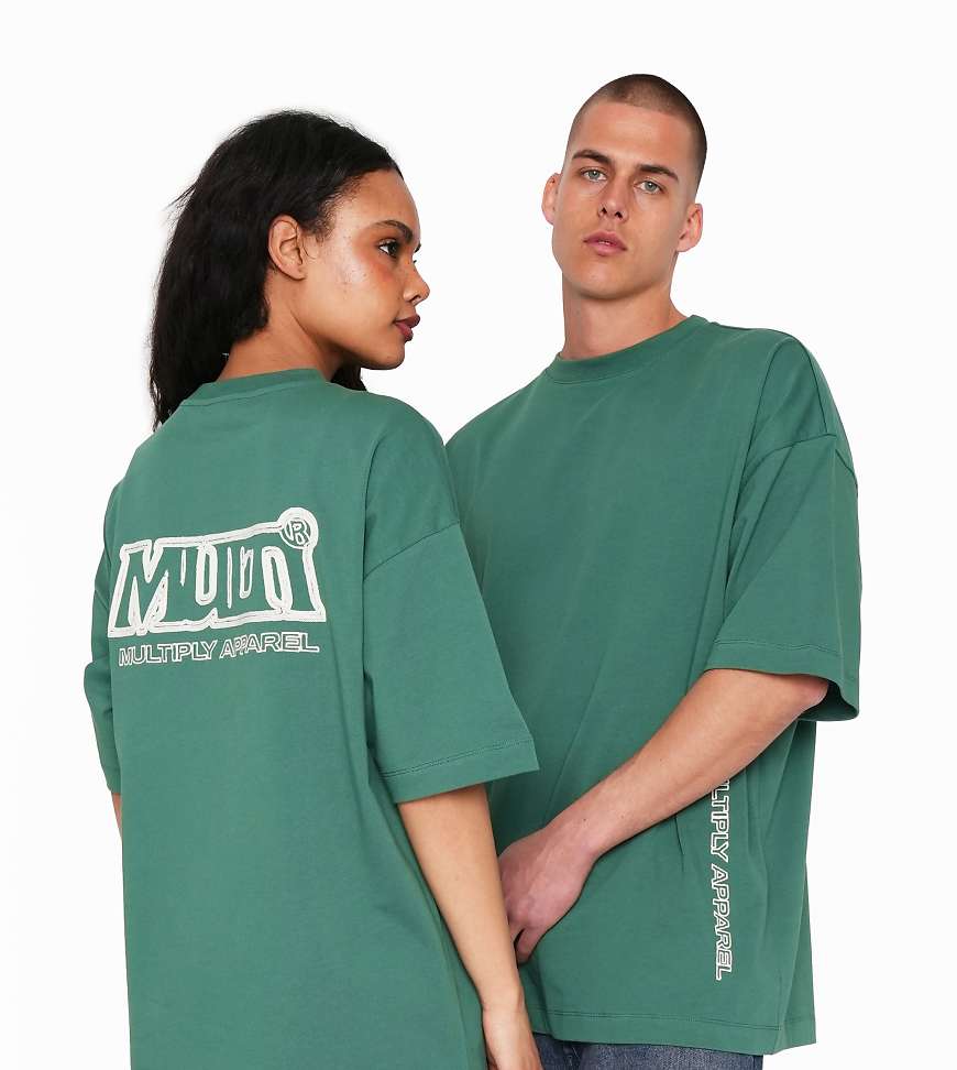 Multiply Apparel - Edge - Oversize-T-Shirt in Grün von Multiply Apparel