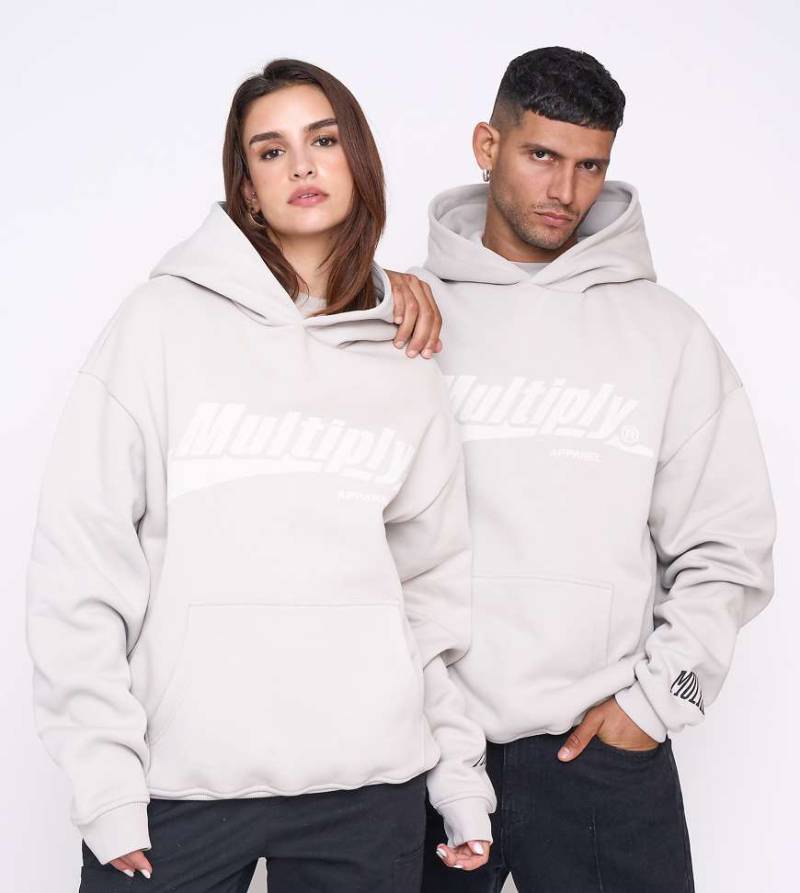 Multiply Apparel - Exam - Oversize-Kapuzenpullover in Taubenweiß-Neutral von Multiply Apparel