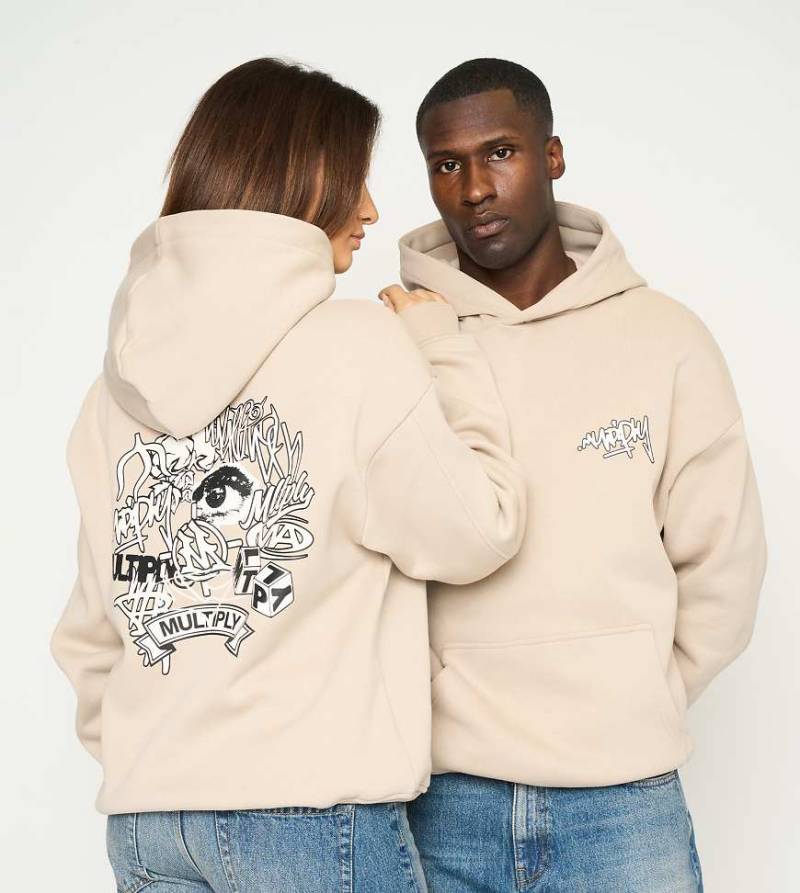 Multiply Apparel - Harmony - Oversize-Kapuzenpullover in schlichtem Taupe-Neutral von Multiply Apparel