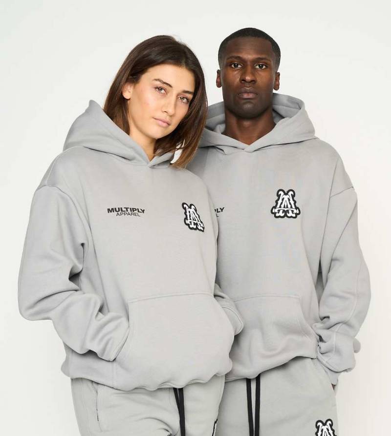 Multiply Apparel - Initials - Oversize-Kapuzenpullover in ultimativem Grau von Multiply Apparel