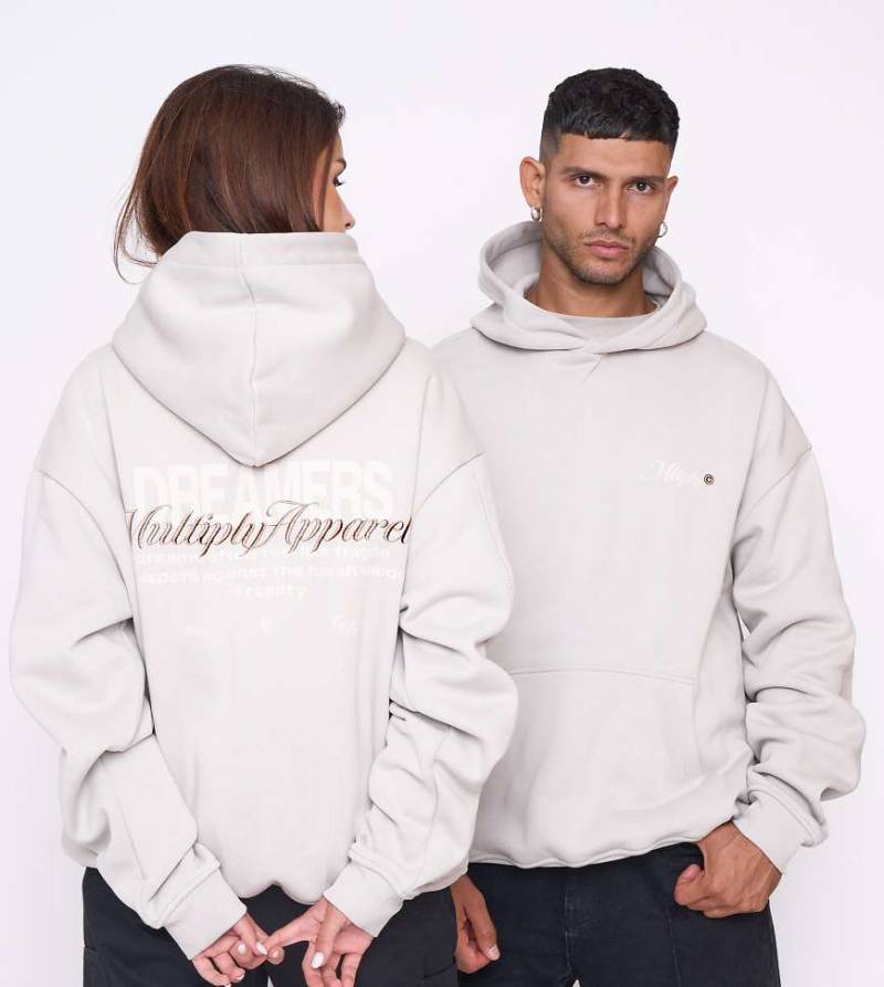 Multiply Apparel - Lecture - Oversize-Kapuzenpullover in Taubenweiß-Neutral von Multiply Apparel