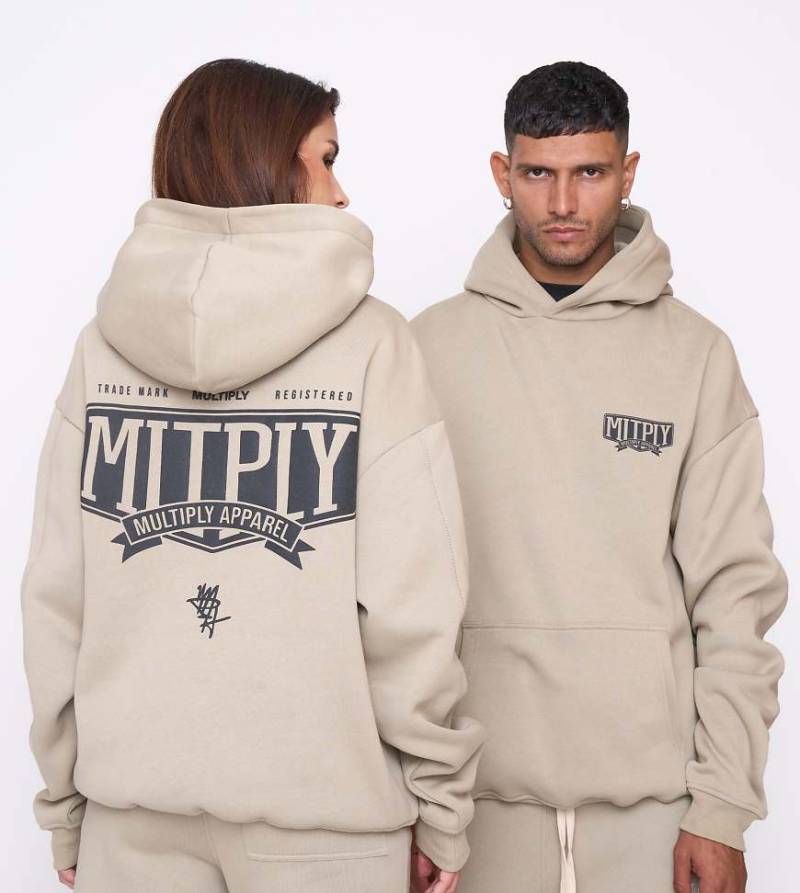 Multiply Apparel - Membership - Oversize-Kapuzenpullover in Seneca-Stein-Neutral von Multiply Apparel