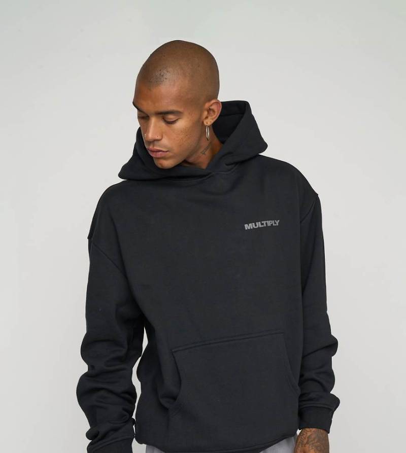 Multiply Apparel - Multiply - Oversize-Kapuzenjacke in Schwarz von Multiply Apparel
