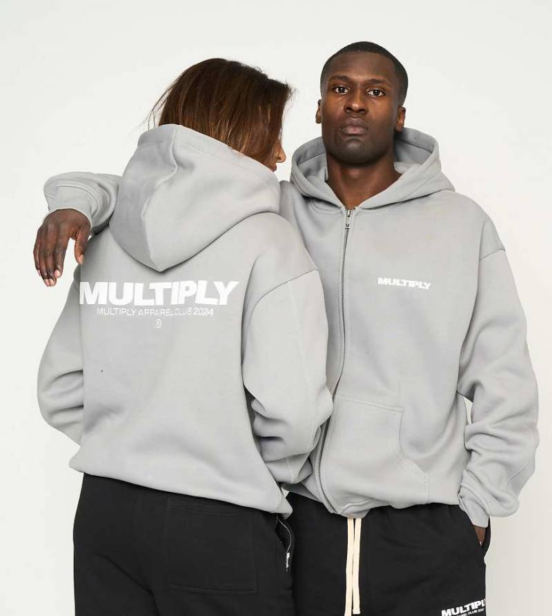 Multiply Apparel - Multiply - Oversize-Kapuzenjacke in ultimativem Grau von Multiply Apparel