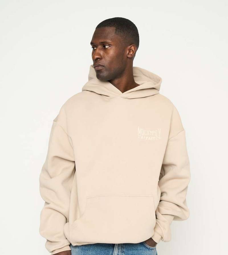 Multiply Apparel - Nobility - Oversize-Kapuzenpullover in schlichtem Taupe-Neutral von Multiply Apparel