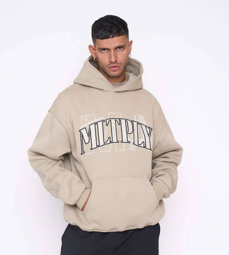 Multiply Apparel - Officer - Oversize-Kapuzenpullover in Seneca-Stein-Neutral von Multiply Apparel
