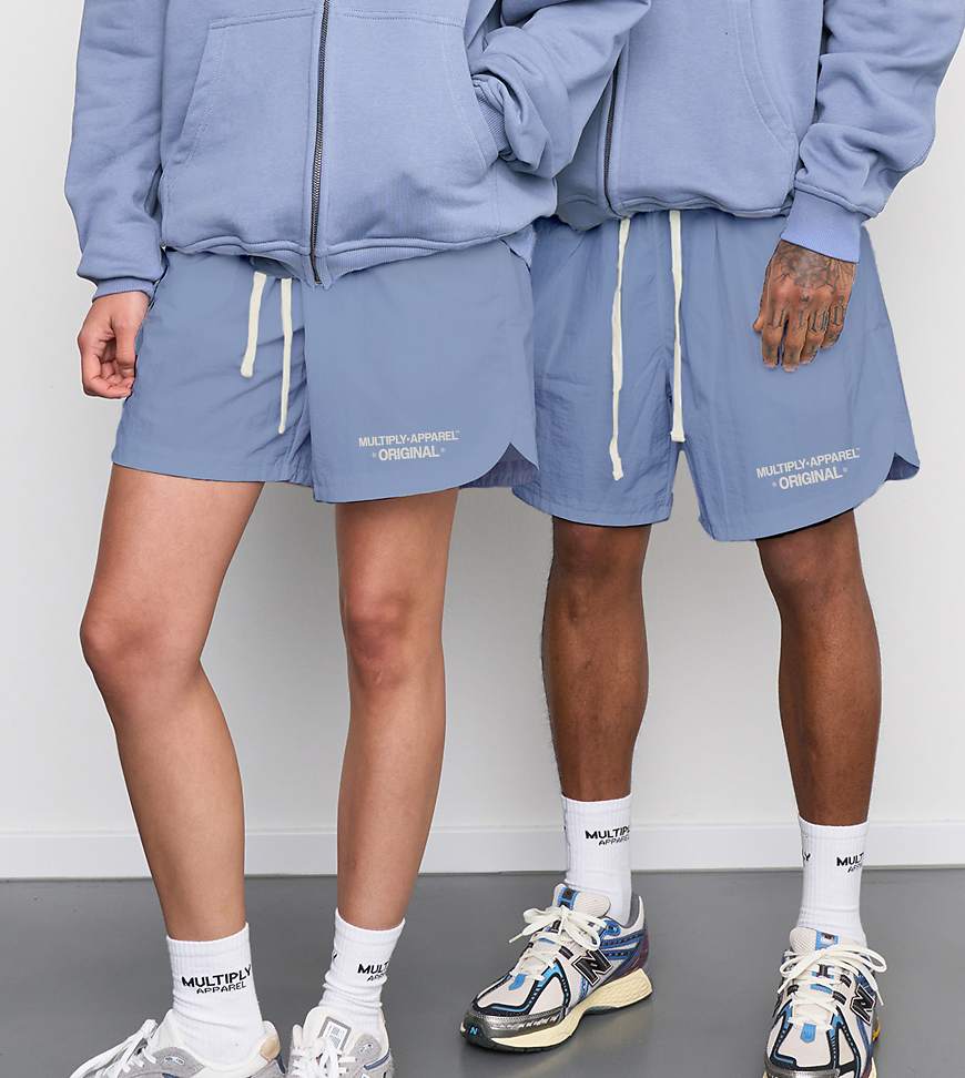 Multiply Apparel - Original - Shorts aus Webstoff in der Farbe wilder Wind-Blau Multiply Apparel - Original - Shorts aus Webstoff in der Farbe wilder Wind-Blau von Multiply Apparel