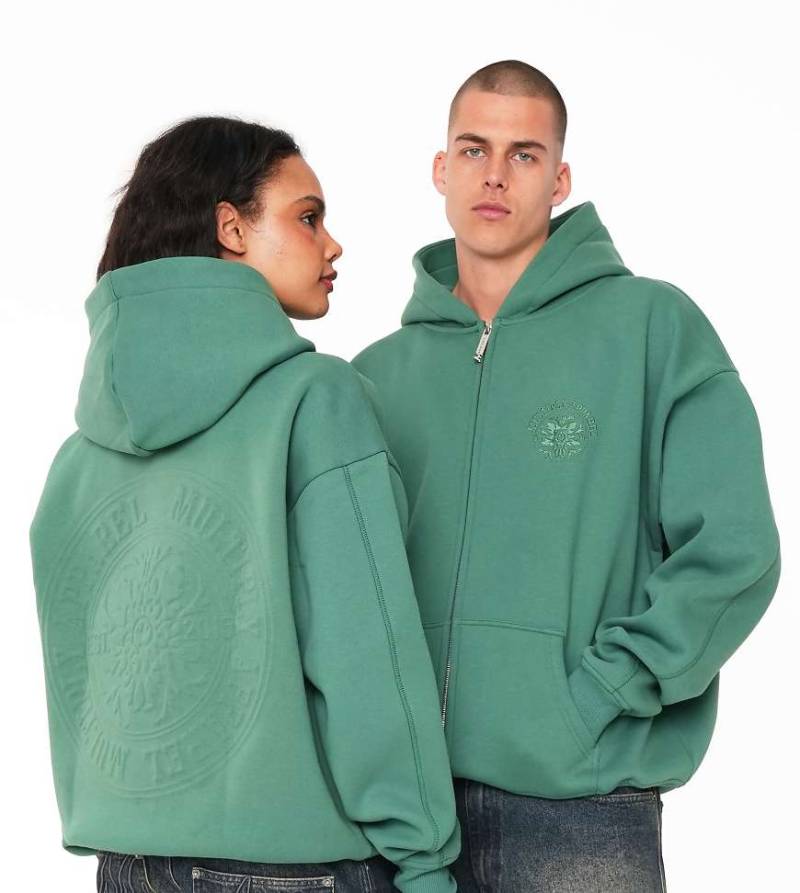 Multiply Apparel - Oversize-Kapuzenjacke in Grün mit versiegelten Nähten von Multiply Apparel