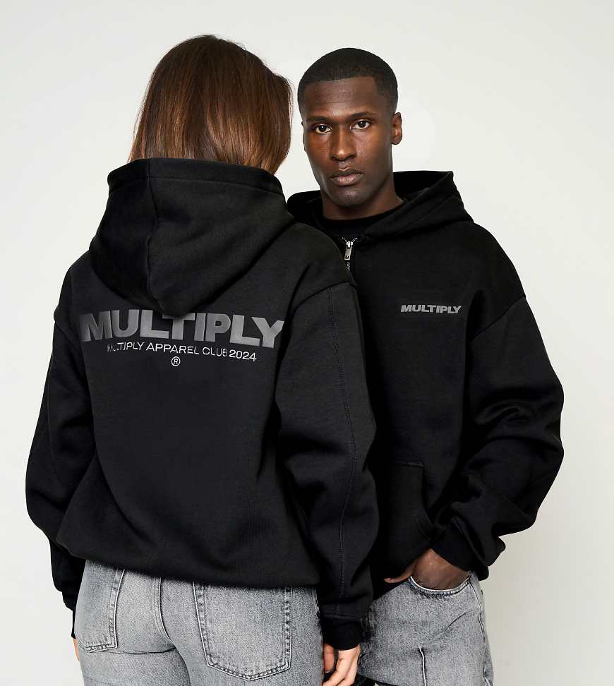 Multiply Apparel - Oversize-Kapuzenjacke in Schwarz mit Reißverschluss Multiply Apparel - Oversize-Kapuzenjacke in Schwarz mit Reißverschluss von Multiply Apparel
