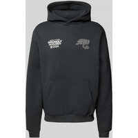 Multiply Apparel Oversized Hoodie mit Label-Print in Black, Größe L von Multiply Apparel