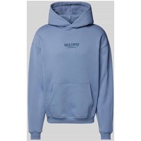 Multiply Apparel Oversized Hoodie mit Label-Print in Blau, Größe L Multiply Apparel Oversized Hoodie mit Label-Print in Blau, Größe L von Multiply Apparel