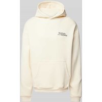 Multiply Apparel Oversized Hoodie mit Label-Print in Ecru, Größe L von Multiply Apparel