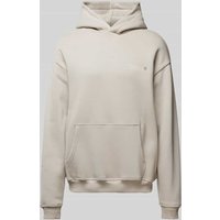 Multiply Apparel Oversized Hoodie mit Label-Print in Hellgrau, Größe S von Multiply Apparel