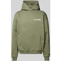 Multiply Apparel Oversized Hoodie mit Label-Print in Oliv, Größe XL von Multiply Apparel