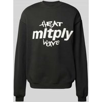 Multiply Apparel Oversized Sweatshirt mit Label-Print in Black, Größe M von Multiply Apparel