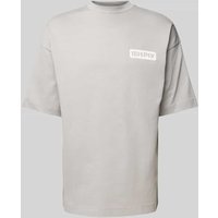 Multiply Apparel Oversized T-Shirt mit Label-Print in Hellgrau, Größe M von Multiply Apparel