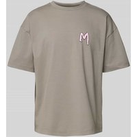 Multiply Apparel Oversized T-Shirt mit Label-Print in Hellgrau, Größe S von Multiply Apparel
