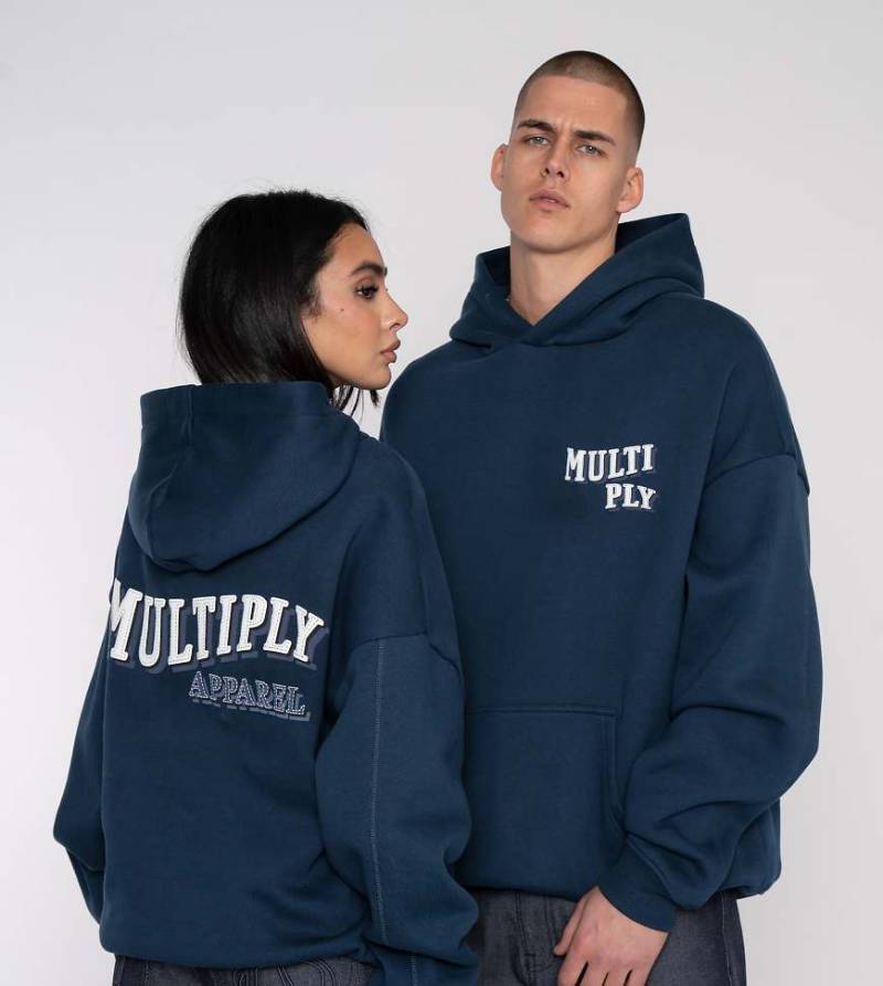 Multiply Apparel - Pennant - Oversize-Kapuzenpullover in Prunkblau von Multiply Apparel