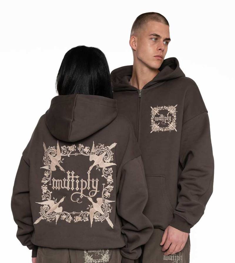 Multiply Apparel - Regalia - Oversize-Kapuzenjacke in türkischer Kaffee-Braun von Multiply Apparel