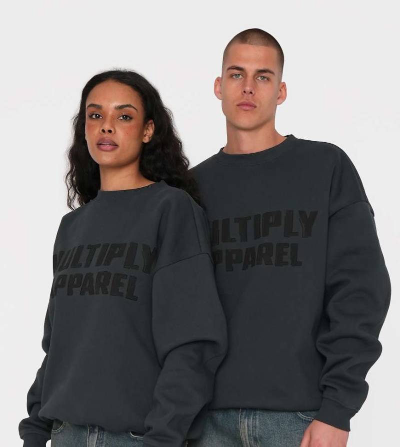 Multiply Apparel - Resist - Oversize-Sweatshirt in Schwarz mit Grafikprint von Multiply Apparel