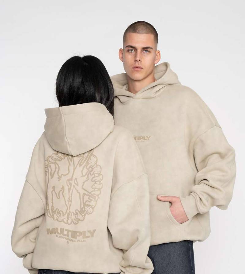 Multiply Apparel - Spine - Oversize-Kapuzenpullover in Sprühgrün-Neutral von Multiply Apparel