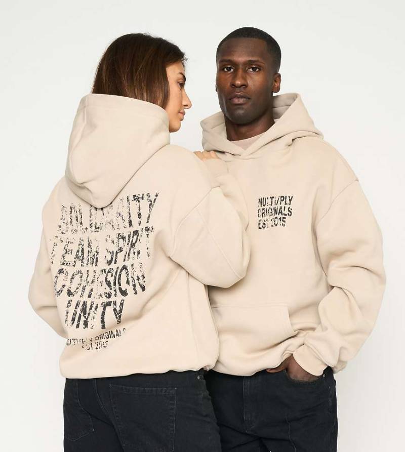 Multiply Apparel - Spirit - Oversize-Kapuzenpullover in schlichtem Taupe-Neutral von Multiply Apparel