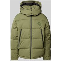 Multiply Apparel Steppjacke mit Kapuze in Oliv, Größe M von Multiply Apparel