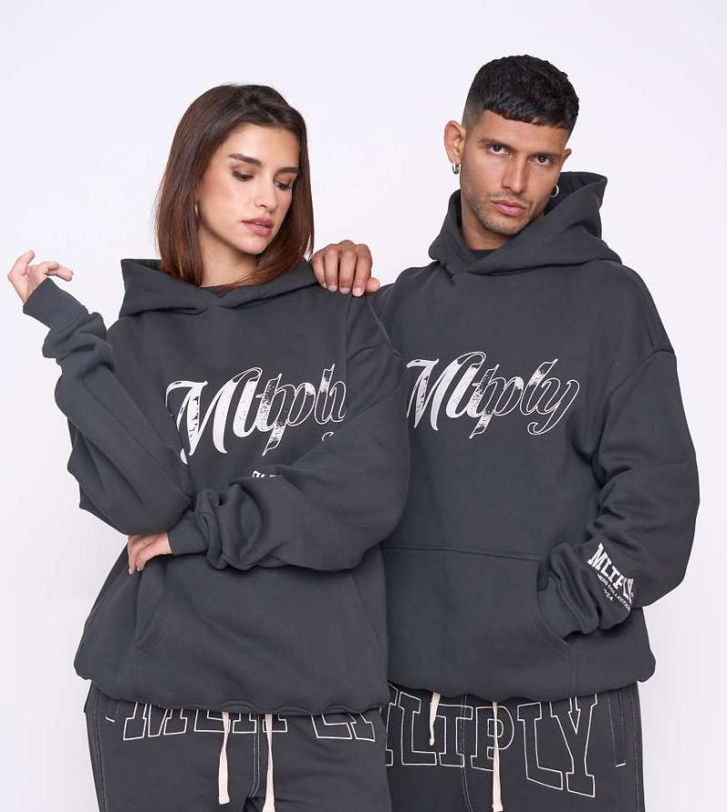 Multiply Apparel - Stories - Oversize-Kapuzenpullover in schwarzer Limonade von Multiply Apparel