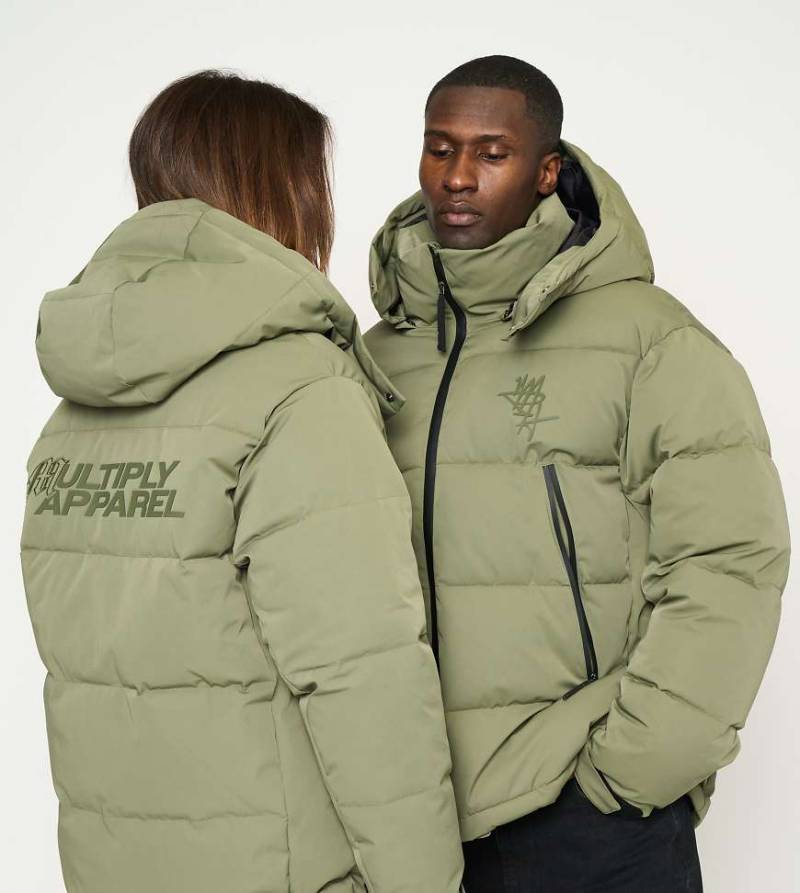 Multiply Apparel - Stormy - Puffer-Jacke in vierblättriges-Kleeblatt-Grün von Multiply Apparel
