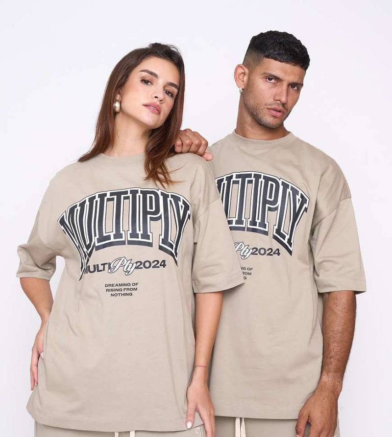 Multiply Apparel - Supporter - Oversize-T-Shirt in Seneca-Stein-Neutral von Multiply Apparel