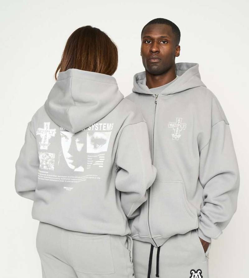 Multiply Apparel - Systems - Oversize-Kapuzenjacke in ultimativem Grau von Multiply Apparel