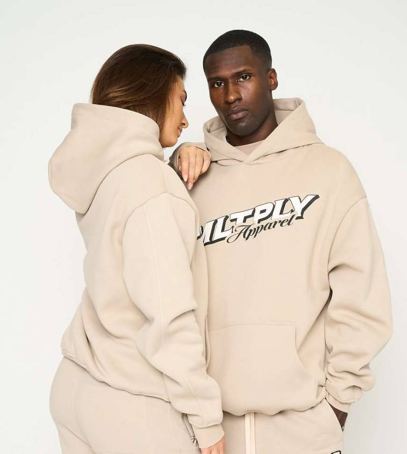 Multiply Apparel - Union - Oversize-Kapuzenpullover in schlichtem Taupe-Neutral von Multiply Apparel