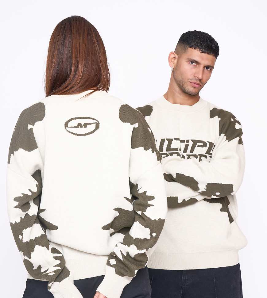 Multiply Apparel - Urban - Oversize-Strickpullover in weißer Schwan-Neutral Multiply Apparel - Urban - Oversize-Strickpullover in weißer Schwan-Neutral von Multiply Apparel