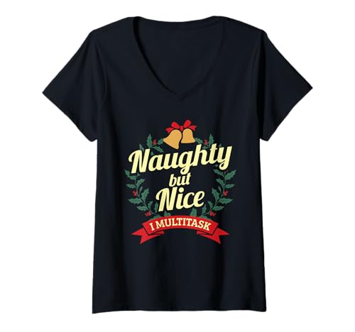 Damen Frech, Aber schön ich Multitasking T-Shirt mit V-Ausschnitt Damen Frech, Aber schön ich Multitasking T-Shirt mit V-Ausschnitt von Multitasking