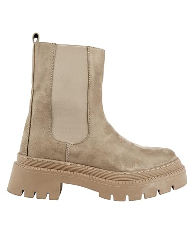 Mumka Damen Boots Mode-Stiefel, beige, 36 EU von Mumka