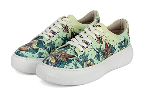 Mumka Damen Flores en Verde Sneaker, Mehrfarbig, 38 EU von Mumka