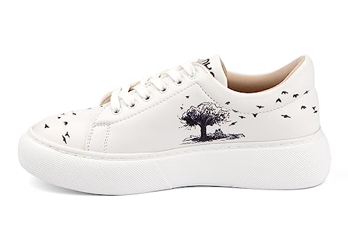 Mumka Shoes Damen – Paisaje de Amor – Größe 36 – Schnürschuhe Sneaker, Mehrfarbig, EU von Mumka