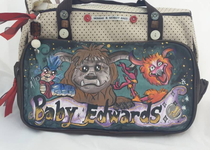 Große Kult-Retro Aus Fernsehen Und Filmen Dark Crystal Labyrinth Henson Burton Wickeltasche Windeltasche von MummieMonkey