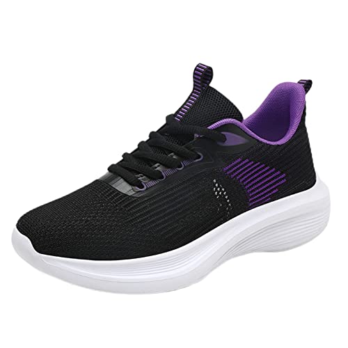 Mumuj Damenschuhe, modische Turnschuhe, Flache, atmungsaktive, dünne Mesh-Laufsneaker Damenschuhe Pumps Keilabsatz Blau (Purple, 38) von Mumuj