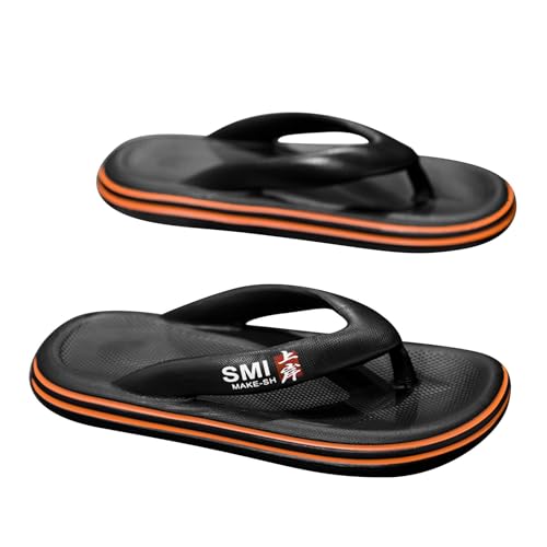 Mumuj Schlappen Männer Sandalen Mit Wechselfußbett Herren Strand Atmungsaktive Schuhe Sandalen Home Slipper Flip Flops Flache Schuhe Schlappen Männer Sandalen Mit Wechselfußbett (Black, 310.00) von Mumuj