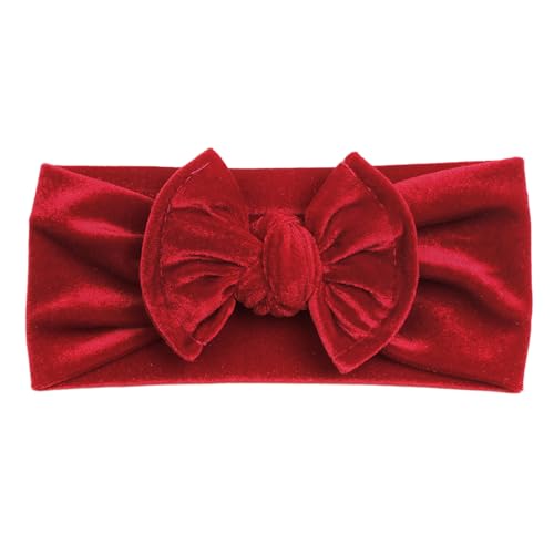 Baby Samt Stirnbänder Haarbänder Haarschleife Elastics Für Baby Mädchen Säugling Kleinkinder Kinder Kinder Turban Bowknot Stirnband Mädchen Baby von Mumuve