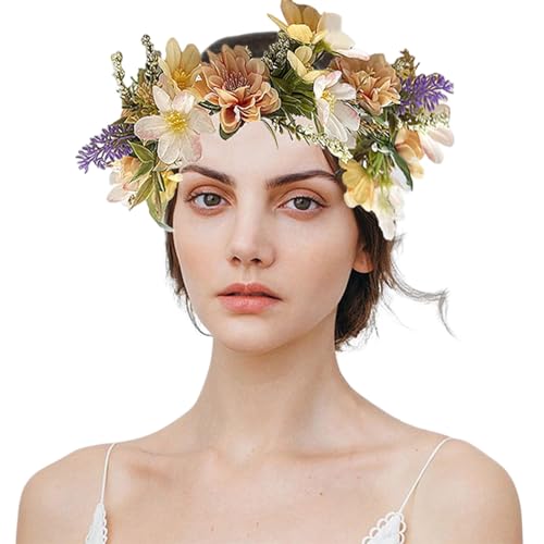 Bunte Blumen-Haarbänder für Damen, Braut, Blumenkranz, perfektes Geschenk, geeignet für verschiedene Anlässe von Mumuve