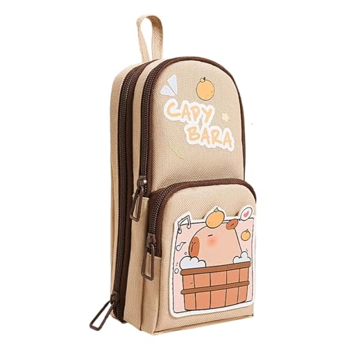 Federmäppchen mit großem Fassungsvermögen, mehrschichtige Stifteetui, Stand-up-Stifthalter, Tasche, Reise-Kosmetiktasche, für Schule, Büro, Stifthalter, C von Mumuve