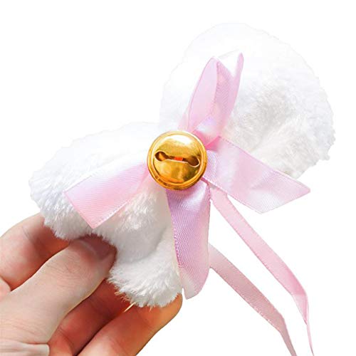 Haarband für Damen, Damen, Damen, für Katze, Kätzchen, Dienstmädchen, Cosplay-Kostüm, Set, Plüsch, Ohr, Stirnband, Schleife, Kragen, Choker, Schwanz, Pfoten, Handschuhe, Anime von Mumuve