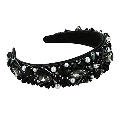 Haarband für Damen, barockes Retro-Stirnband, luxuriös, farbige Kristallperlen, Schmuck, Haarreif, Bandana von Mumuve