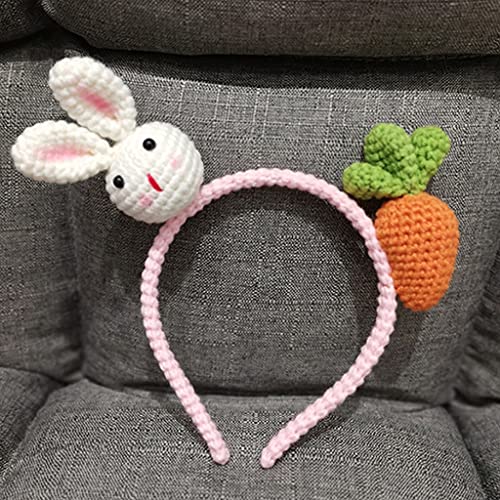 Haarband für Damen, gestrickt, Horn, Haarreif, Cartoon-Tier-Stirnband, Kaninchen, Schwein, Motto-Party, Kopfschmuck, Cosplay, Haarschmuck von Mumuve