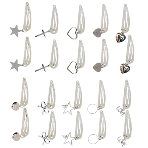 Modische Haarspange, Pentagramme, rutschfest, Metall, geometrische Haarnadel, Stern, Herz, Haarspange, modischer Haarschmuck, Haarspangen für Damen, dickes Haar von Mumuve